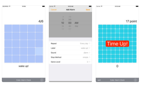 ColorAlarmClock/寝坊防止ゲーム付目覚まし時計
