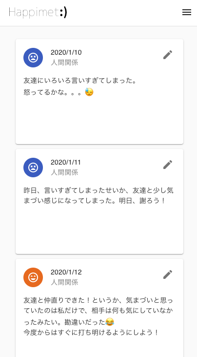 あなたの日常を分析するツール | Happimet