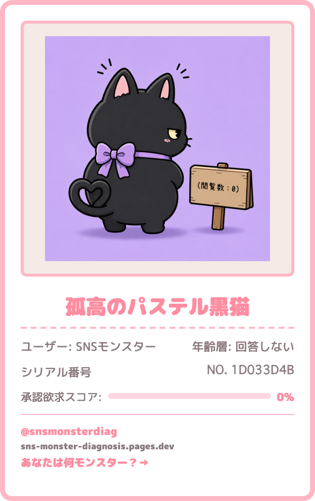 SNS承認欲求モンスター診断
