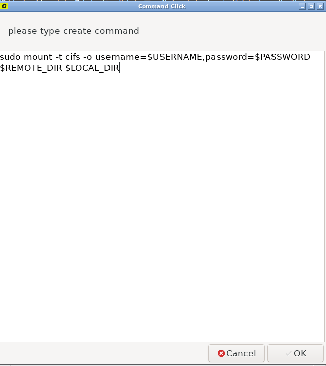 コマンドクリック