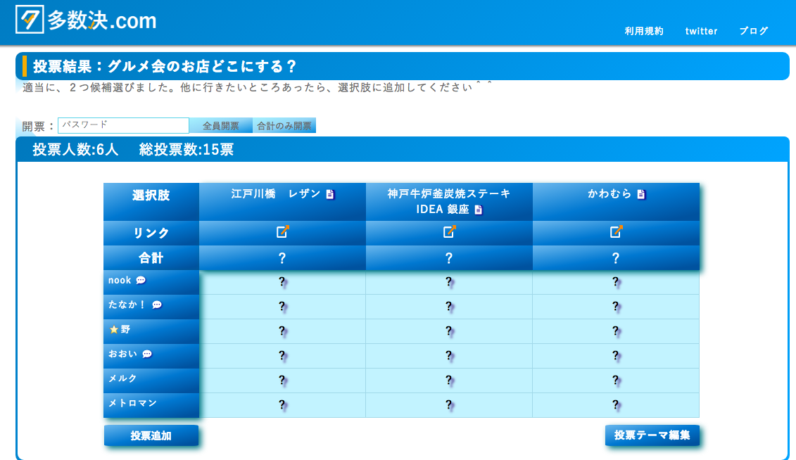 多数決.com