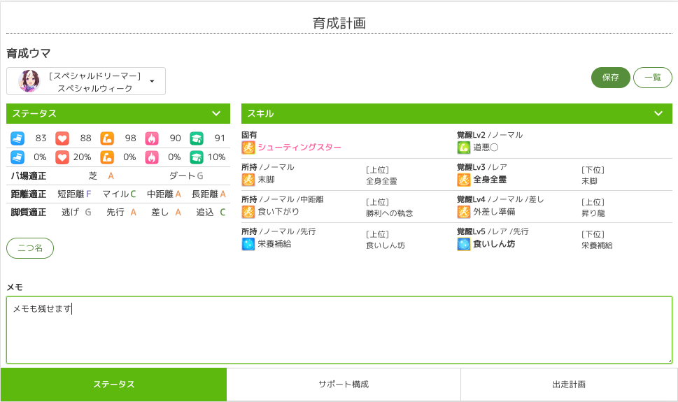 ウマ育ノート